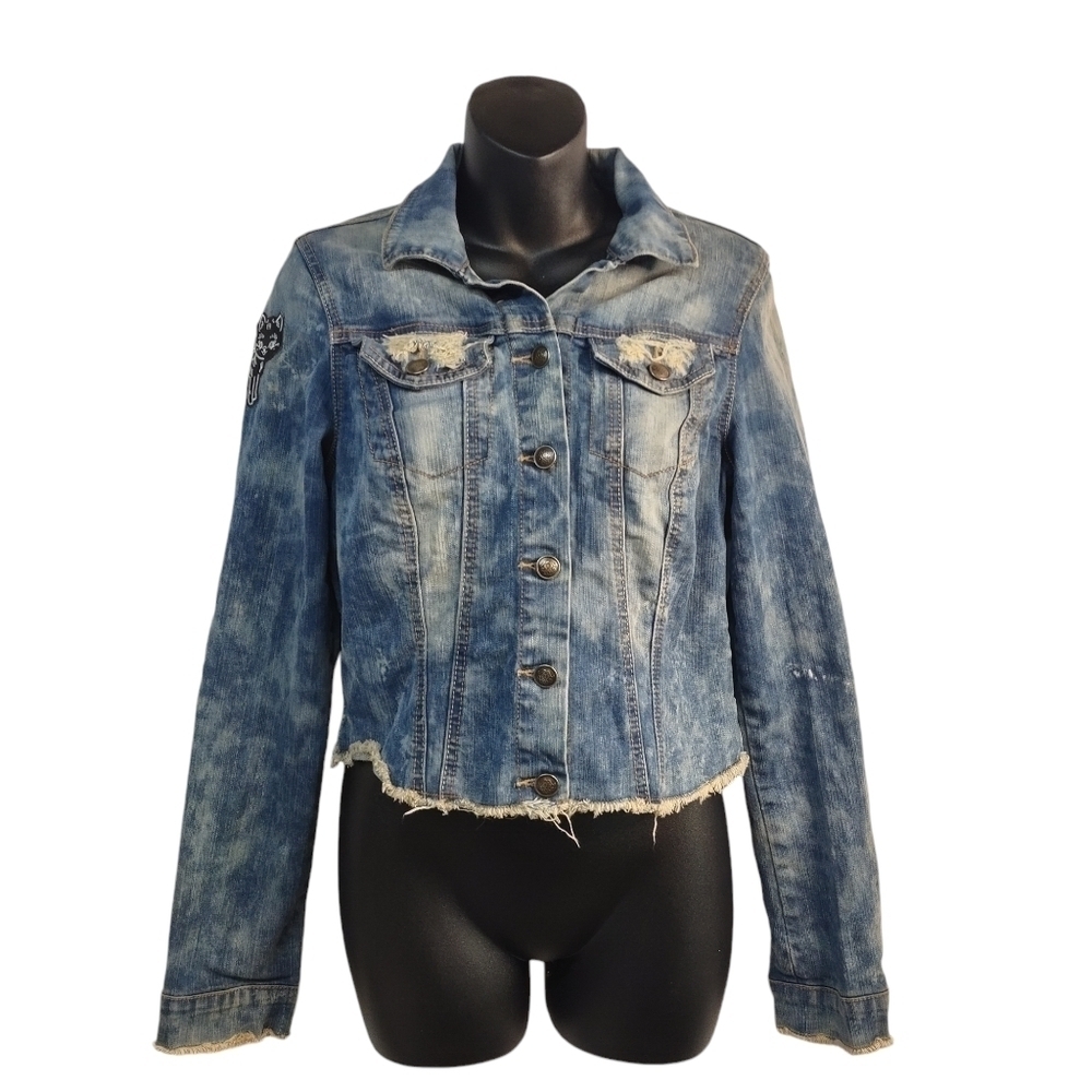 Jessica Simpson Jean Jacket Women's Blue Denim Jacket Size M